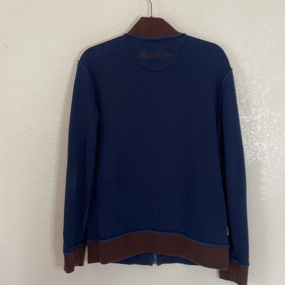 Robert Graham zip up striped sweater.  Size‎ M - Picture 8 of 9